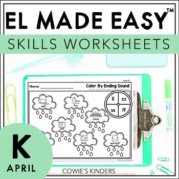 EL Made Easy™ EL Education Kindergarten Skills Block Worksheets | April