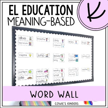 EL Education Kindergarten  Word Wall Cards FOR THE YEAR – Cowie's Kinders  Shop