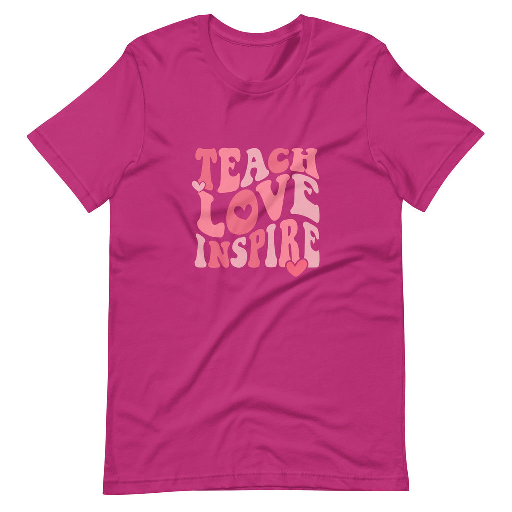 Teach Love Inspire Teacher Valentine Shirt