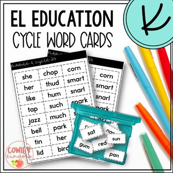 EL Education Kindergarten Skills Block | Modules 1-4 Cycle Word Cards