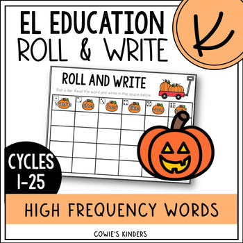 EL Education Kindergarten Roll and Write Game | October