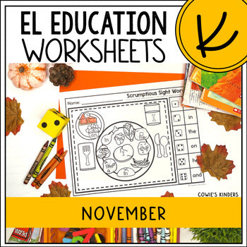 EL Education Kindergarten Worksheets | November