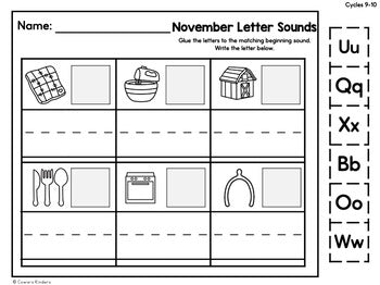 EL Education Kindergarten Worksheets | November