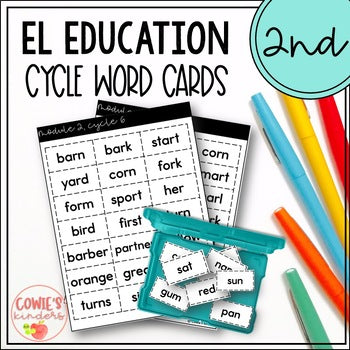 EL Education 2nd Grade Skills Block Cycle Word Cards | Modules 1-4