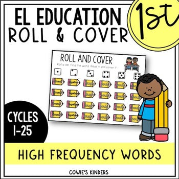 EL Education First Grade Roll and Cover Game | July & August