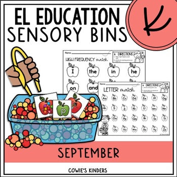 EL Education Kindergarten Sensory Bins | September